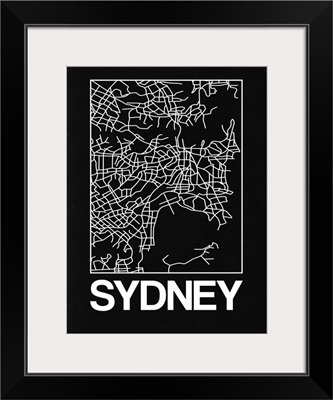 Black Map of Sydney