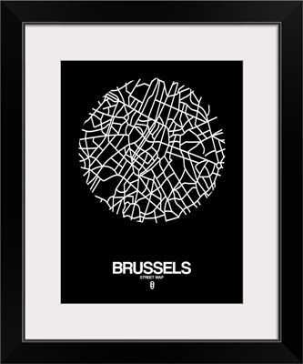 Brussels Street Map Black