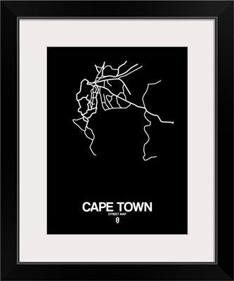 Cape Town Street Map Black