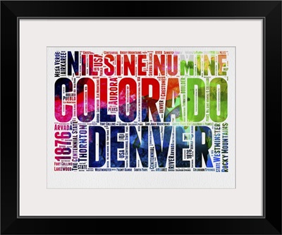 Colorado Watercolor Word Cloud
