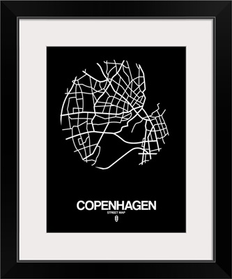 Copenhagen Street Map Black