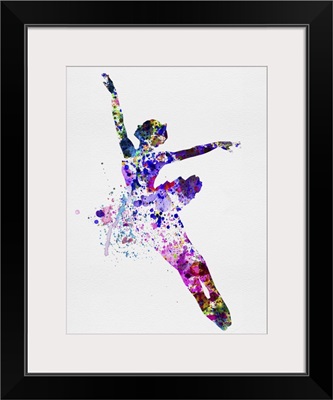 Flying Ballerina Watercolor I