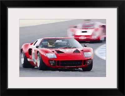 Ford GT40 Race in Monterey Watercolor