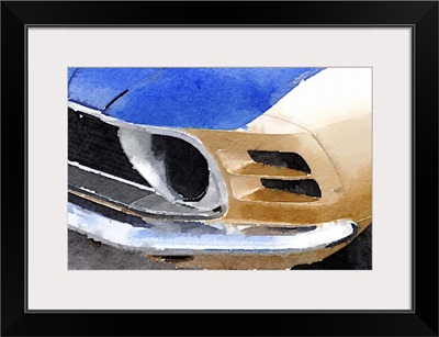 Ford Mustang Front Detail Watercolor
