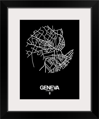 Geneva Street Map Black