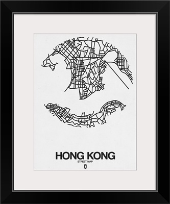 Hong Kong Street Map White