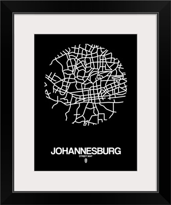 Johannesburg Street Map Black