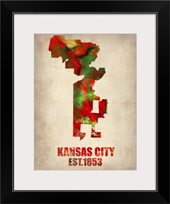 Kansas City Watercolor Map