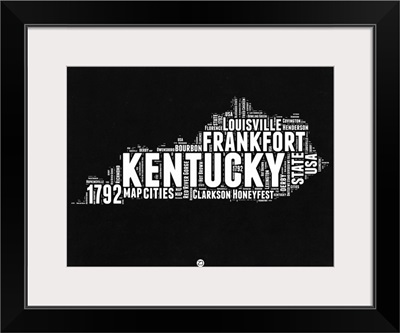 Kentucky Black and White Map