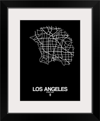 Los Angeles Street Map Black