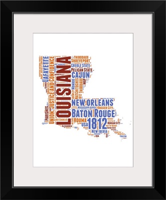 Louisiana Word Cloud Map