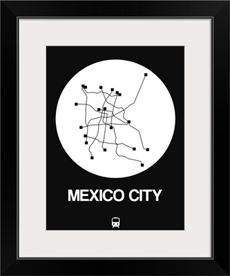 Mexico City White Subway Map