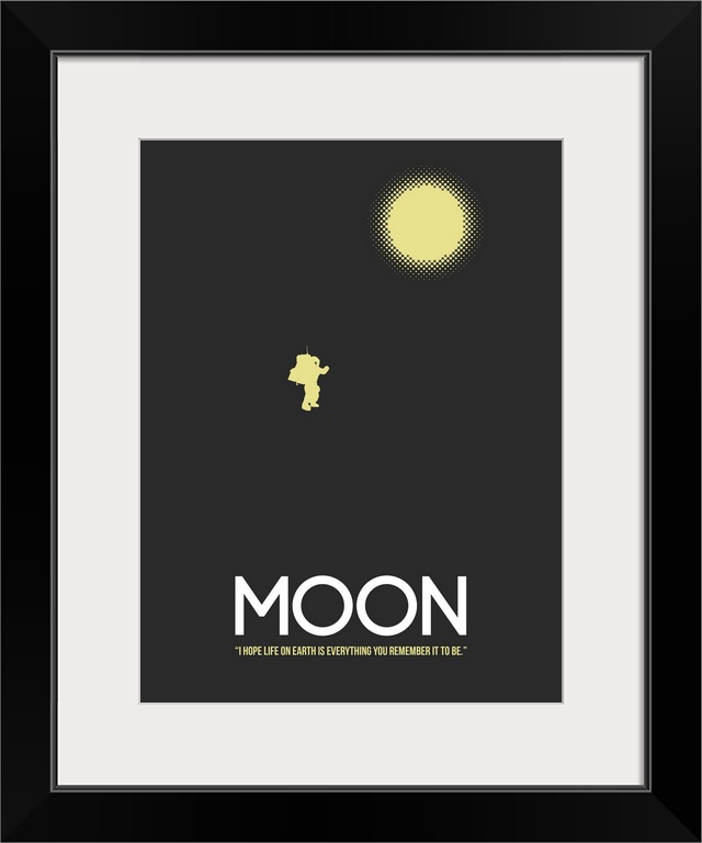 Contemporary minimalist movie poster artwork of Moon.