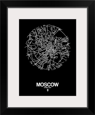 Moscow Street Map Black