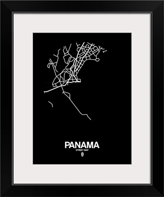 Panama Street Map Black