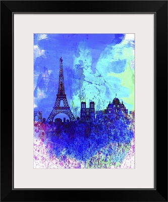 Paris Watercolor Skyline