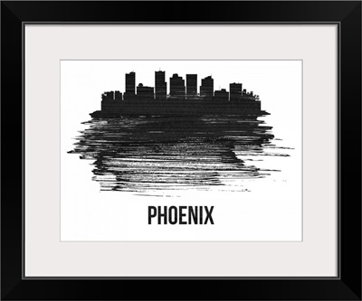 Phoenix Skyline Brush Stroke Black II