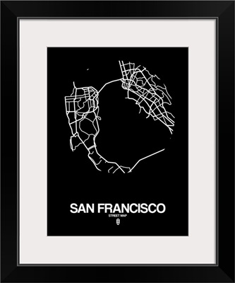 San Francisco Street Map Black