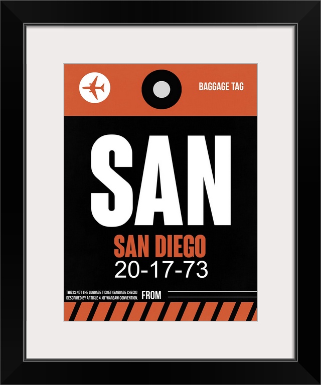 SAN San Diego Luggage Tag III