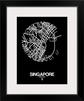 Singapore Street Map Black