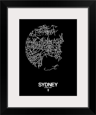 Sydney Street Map Black