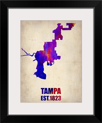 Tampa Watercolor Map