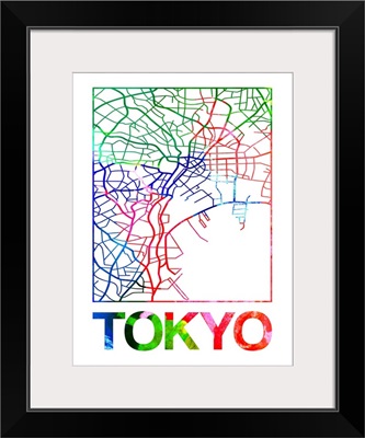 Tokyo Watercolor Street Map