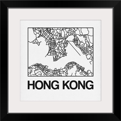 White Map of Hong Kong
