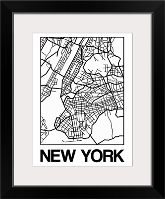 White Map of New York