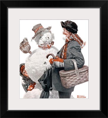 Grandfather And Snowman