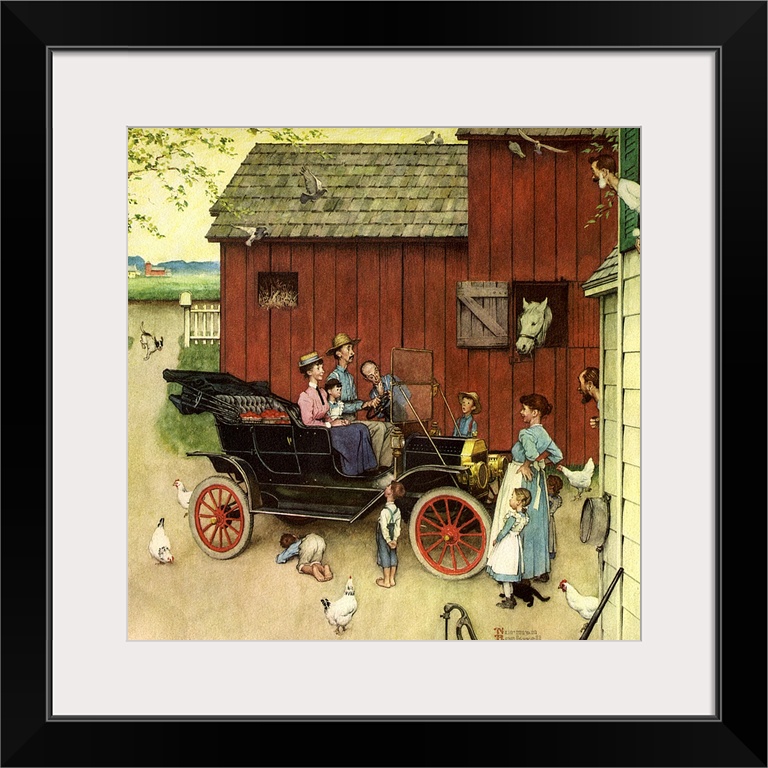The famous Model T was "boss of the road". Approved by the Norman Rockwell Family Agency.
