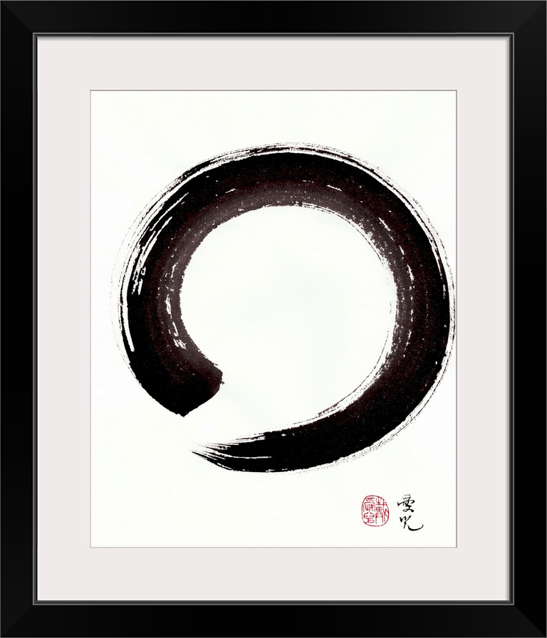 The Enso represents the way of Zen as a circle of form and emptiness, void and fullness. The enso circle is born from empt...