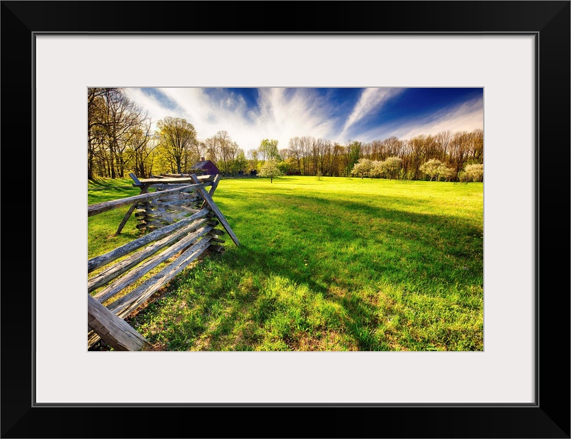 Spring Scenic View of the Historic Wick Farm, Jockey Hollow State Park, Morristown, New Jersey