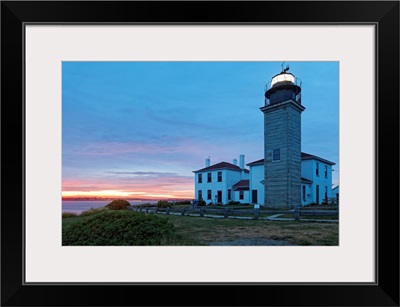 Sunset View of the Beavertail Lighthouse, Jamestown, Rhode Islan