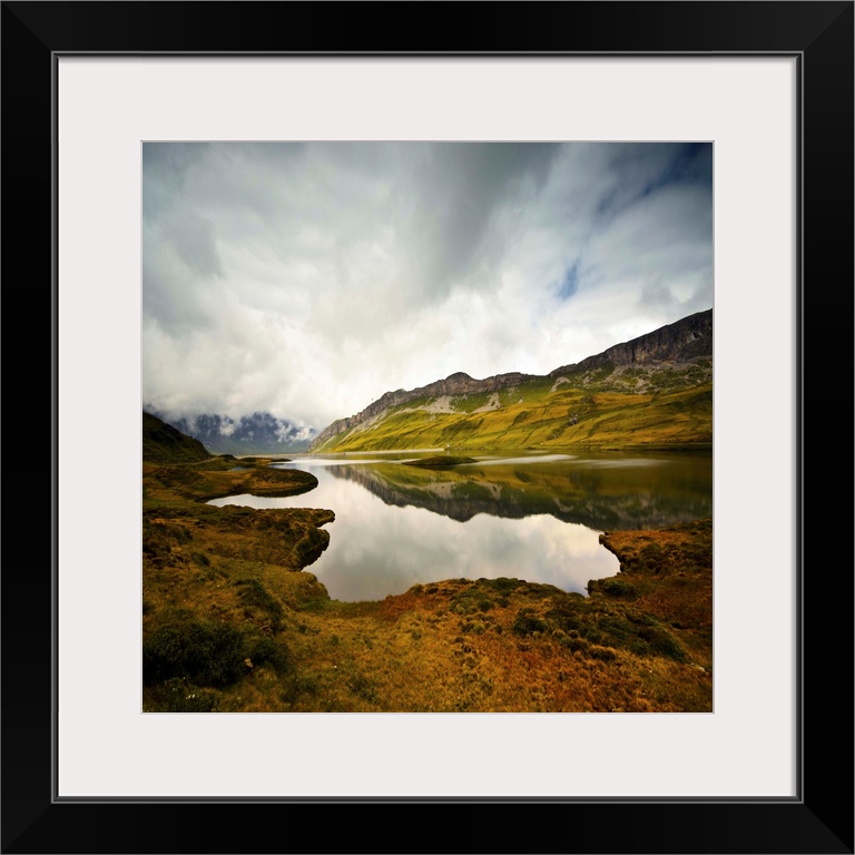 Mountain lake in the Swiss Alps