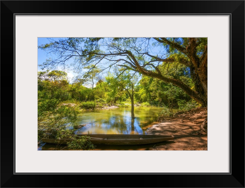 Peaceful place along a river in Asia