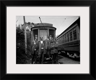 1910's 1920's 4 Men Conductors Motormen Public Transportation Transit Workers