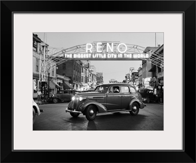 1930's Night Of Arch Over Main Street Reno Nevada