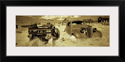 Abandoned car in a ghost town, Bodie Ghost Town, Mono County, California