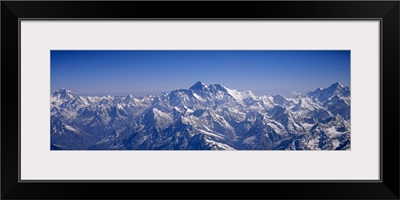 Aerial view of a mountain range, Himalayas, Kathmandu, Nepal