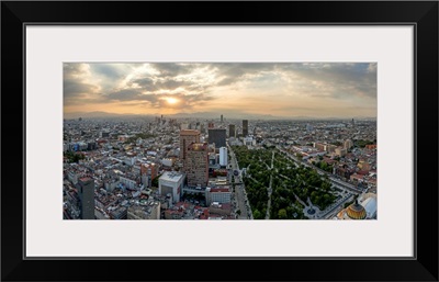Aerial view of cityscape from Torre Latinoamericana, Mexico City, Mexico