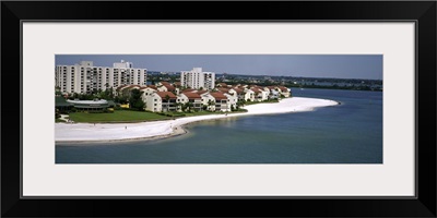 Aerial view of hotels on the beach, Gulf of Mexico, Clearwater Beach, Florida