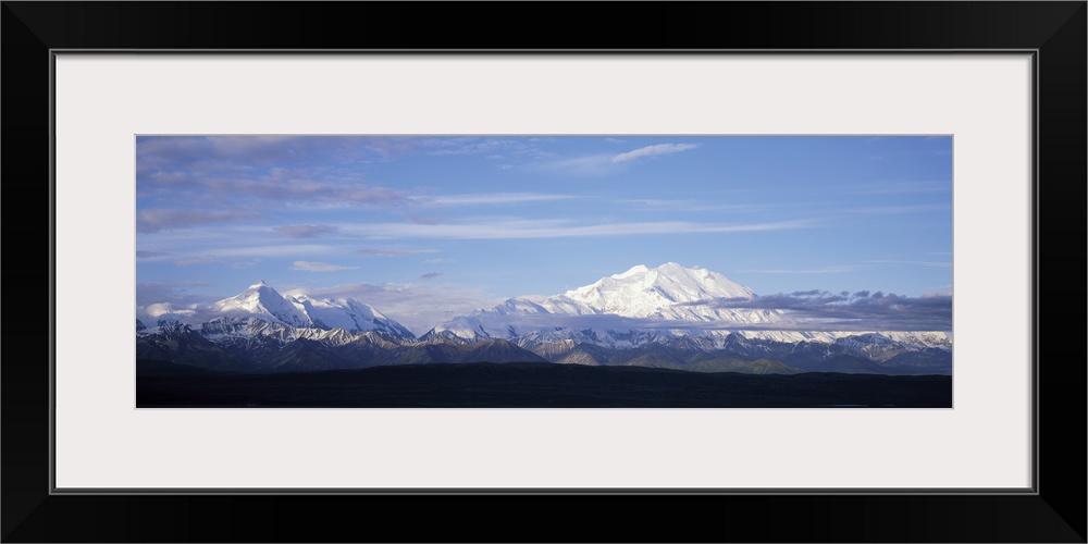 Alaska, Mount McKinley, Mount Brooks, Panoramic view of a snow covered peaks