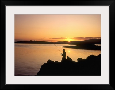 Angler at Sunset, RoaringwaterBay, Co Cork, Ireland