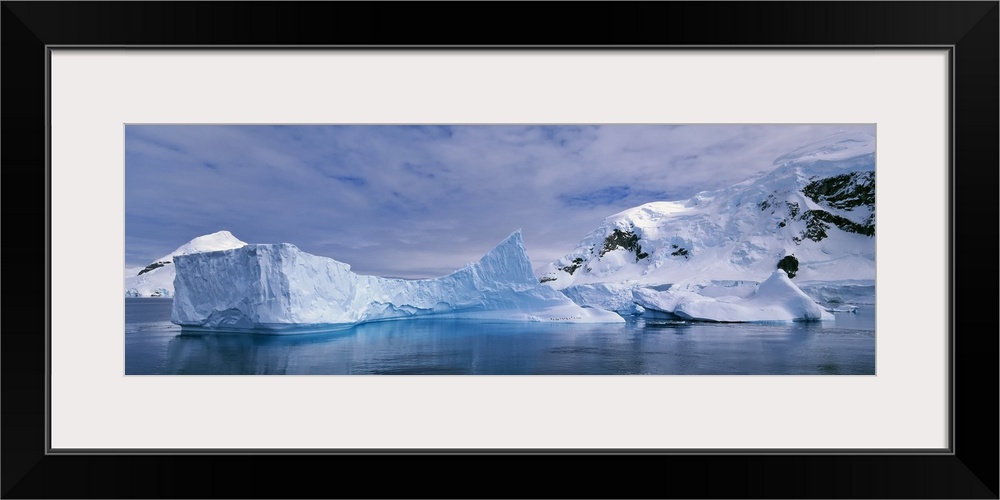 Antarctica, Paradise Bay, Iceberg floating on the water