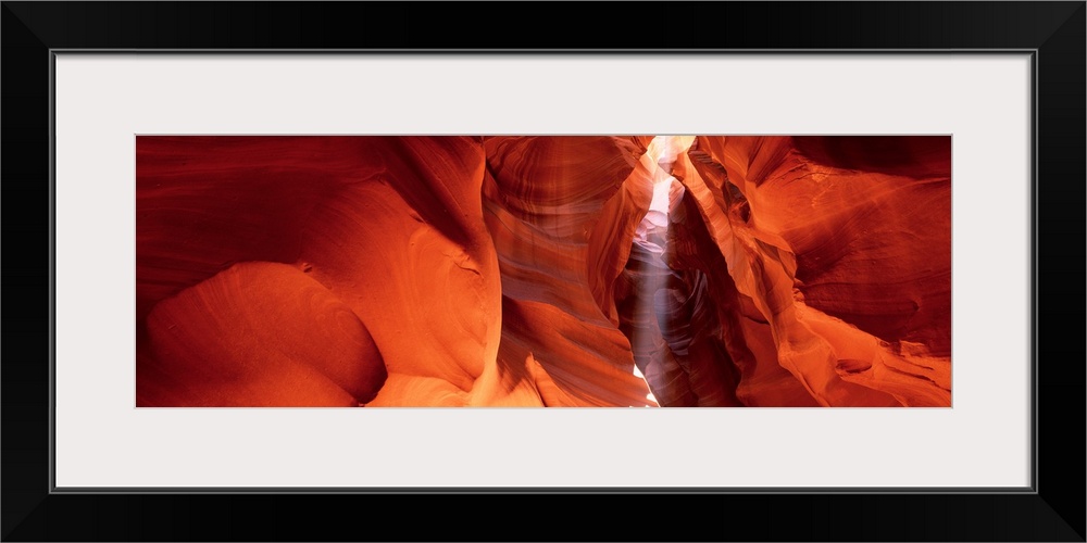 Decorative wall art for the home or office this panoramic photograph shows the interior of the narrow, erosion sculpted pa...