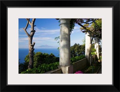 Balcony overlooking the sea, Villa San Michele, Capri, Naples, Campania, Italy