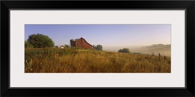 Barn in a field, Iowa County, Wisconsin