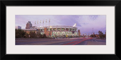 Baseball stadium at the roadside, Jacobs Field, Cleveland, Cuyahoga County, Ohio