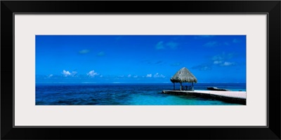 Beach Scene Bora Bora Island Polynesia